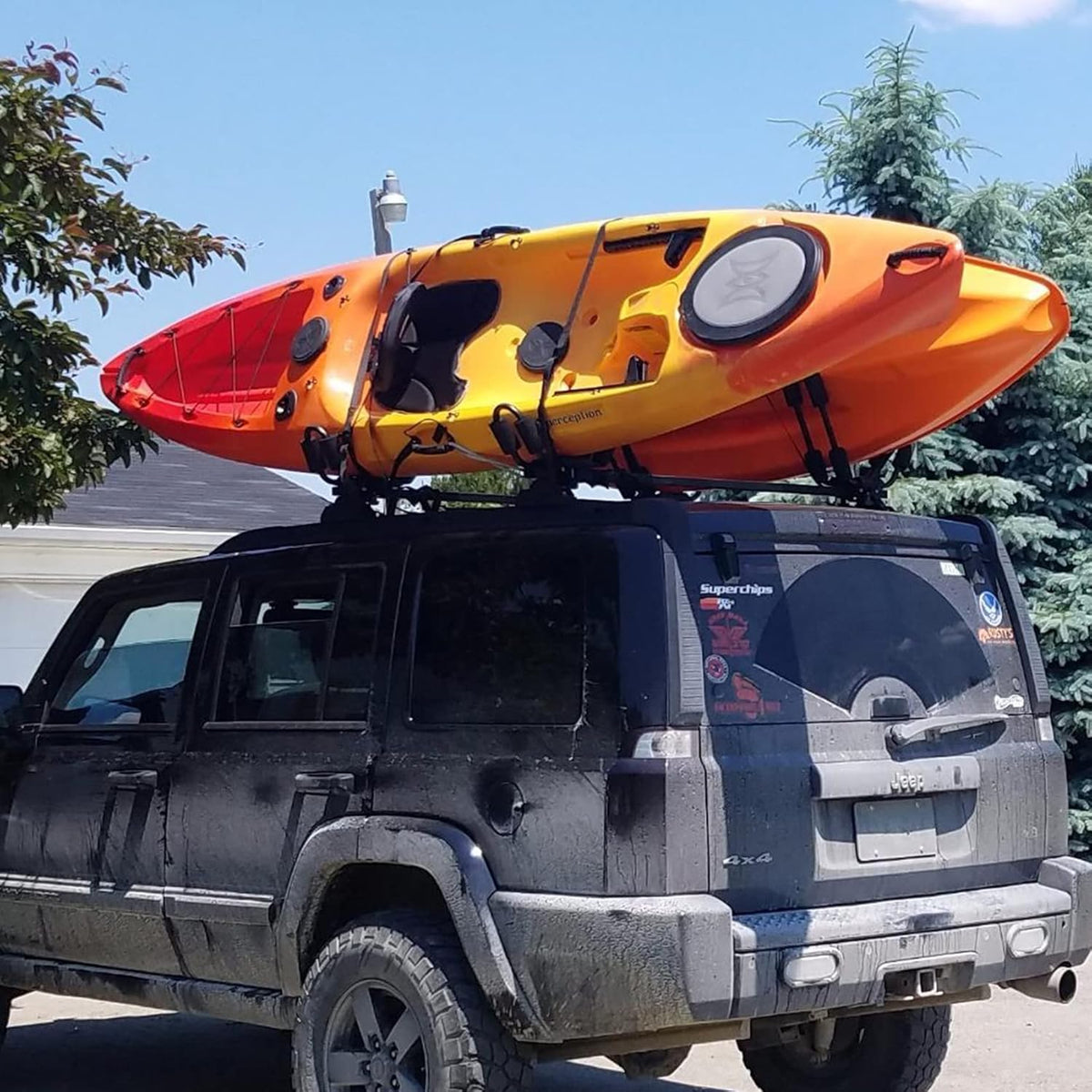 Kayak Roof Rack J-Bar Carrier Holder, Set of 4 Pack of 2 A381014