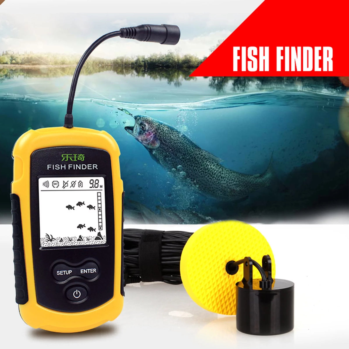 Portable Digital Display Fish Depth Finder Y9072