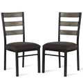 Gray Ladderback Dining Side Chair (Set of 2) I972