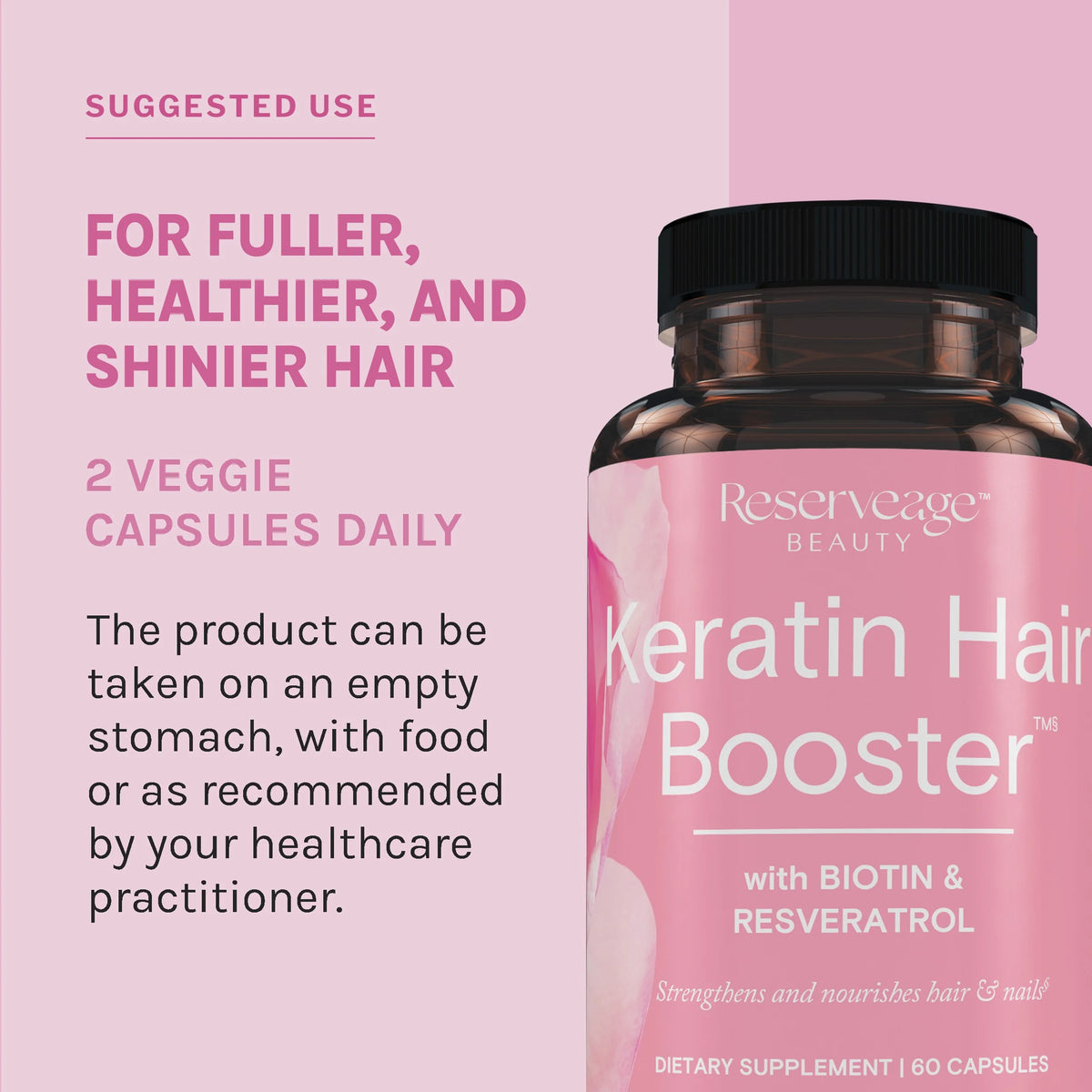 Biotin Hair and Nails Supplement, 60 Capsules C362