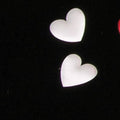 200 White Satin Hearts L4980