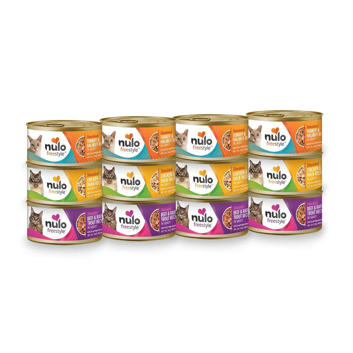 Shredded Turkey & Halibut Canned Cat Food U8504