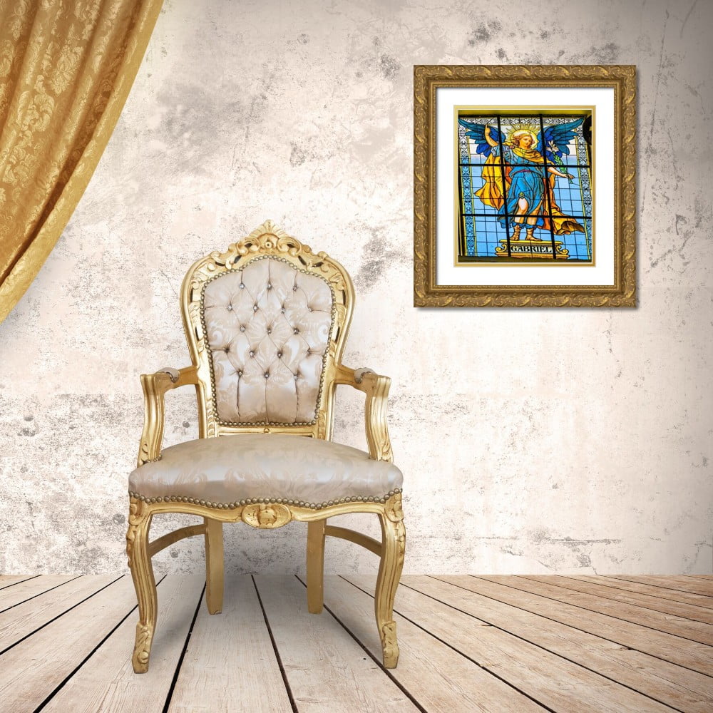 Gold Ornate Wood Framed Art Print M5733