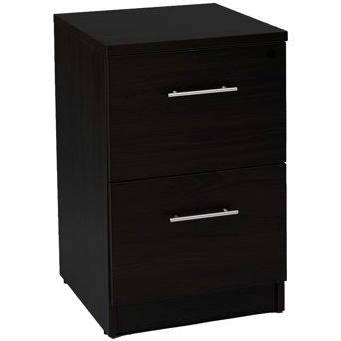 2-Drawer File Cabinet Desk High Espresso Brown J2898