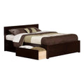 Solid Wood Queen Storage Platform Bed in Espresso E92451
