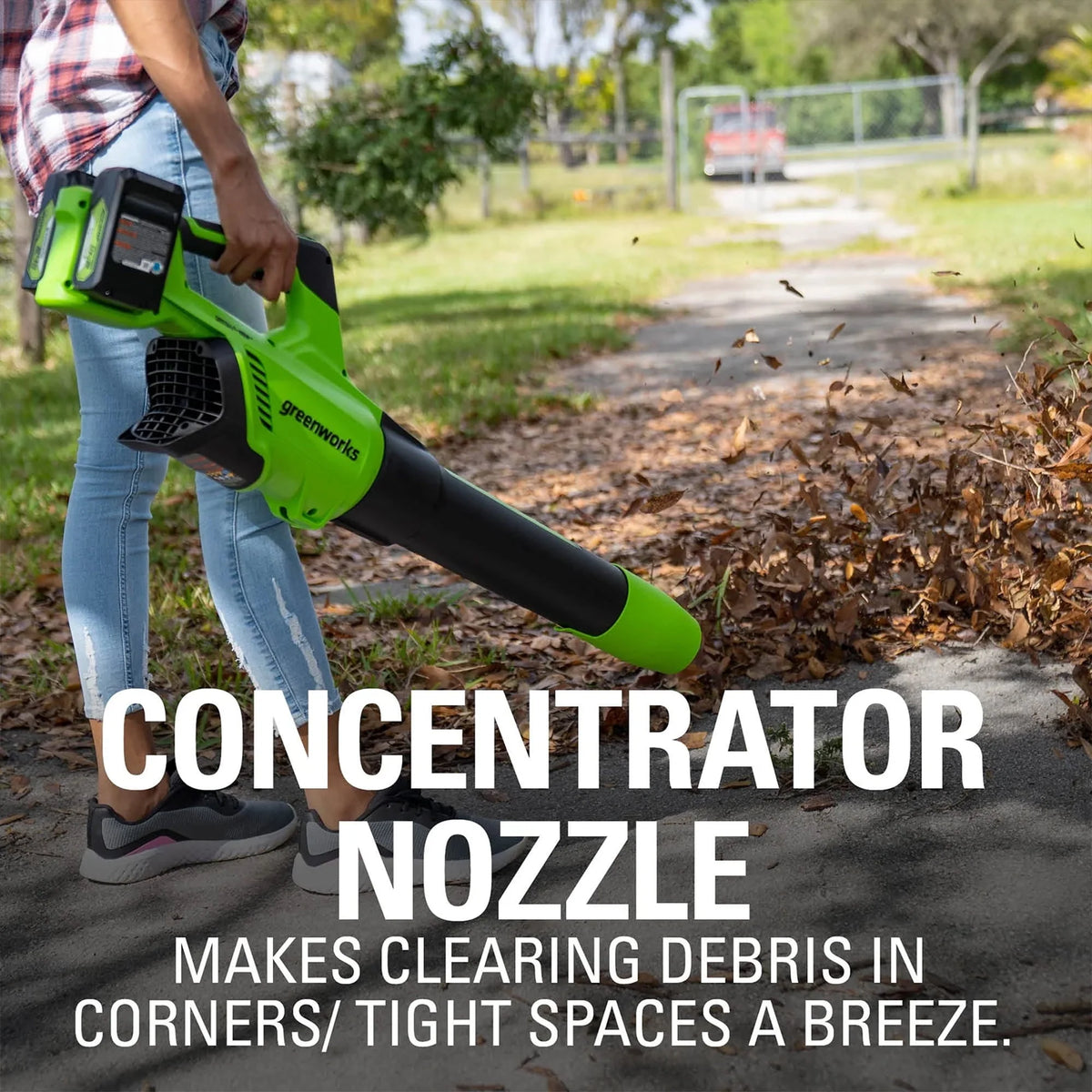 48V Brushless Leaf Blower 515CFM 125MPH with 2 2.0Ah Batteries & 4A Dual Port Charger S4446