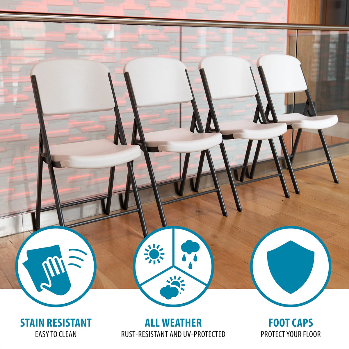 Almond Folding Chair 4 Pack H115114