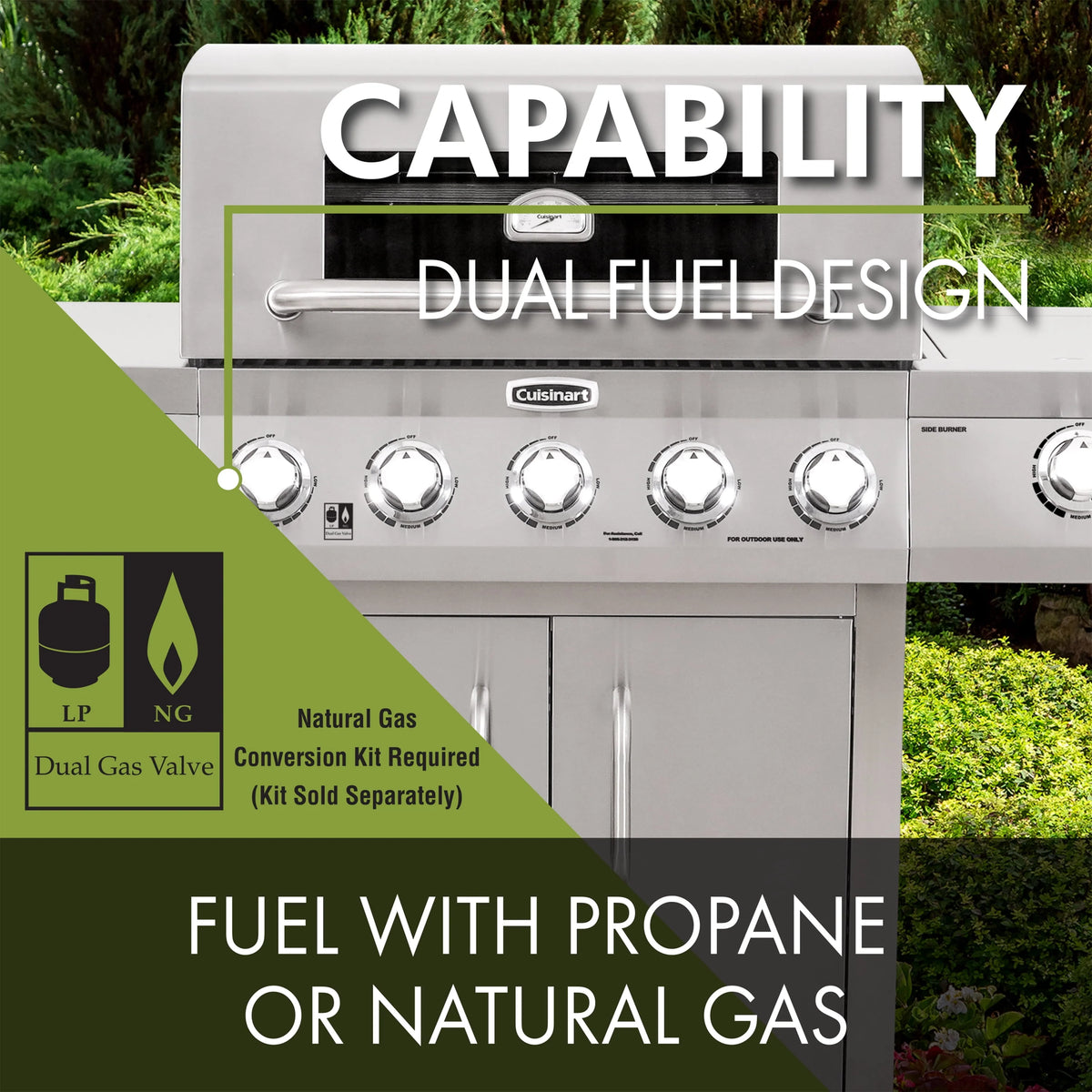 5-Burner Dual Fuel Gas Grill Y326933