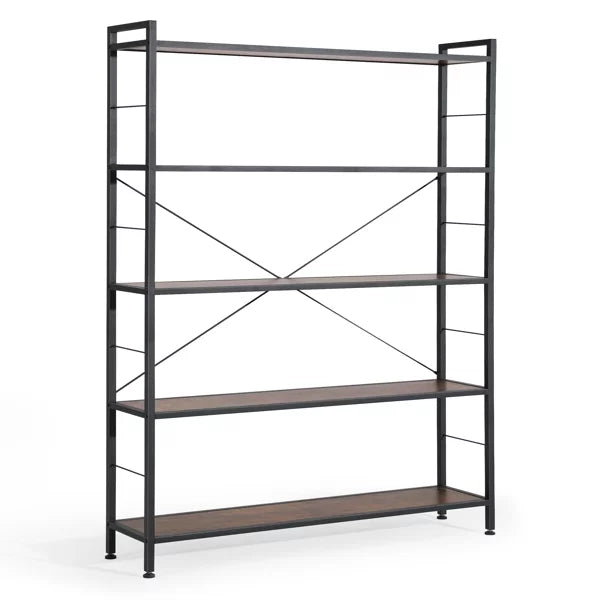 5-Shelf Freestanding Bookshelf with Steel Frame W3290