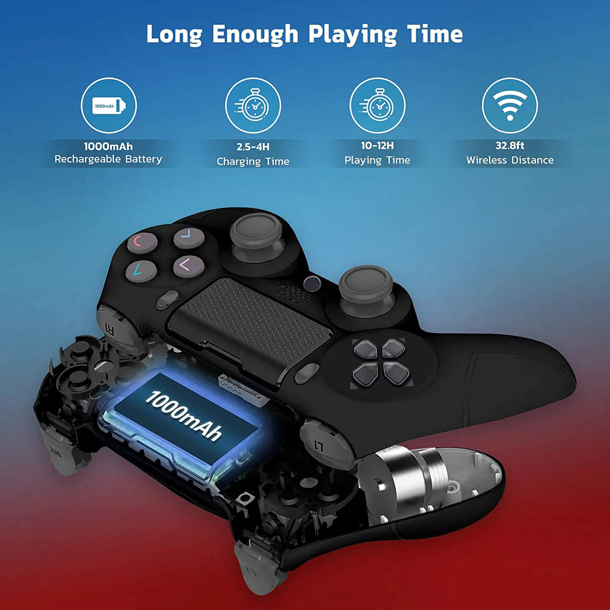 Wireless GamePad Controller with Built-In Speaker Gyro BlueTooth (Black) D465804