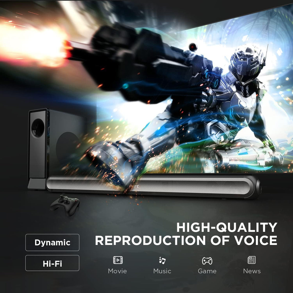 240W 2.1 Sound Bar with 6.5'' Wireless Subwoofer W339747