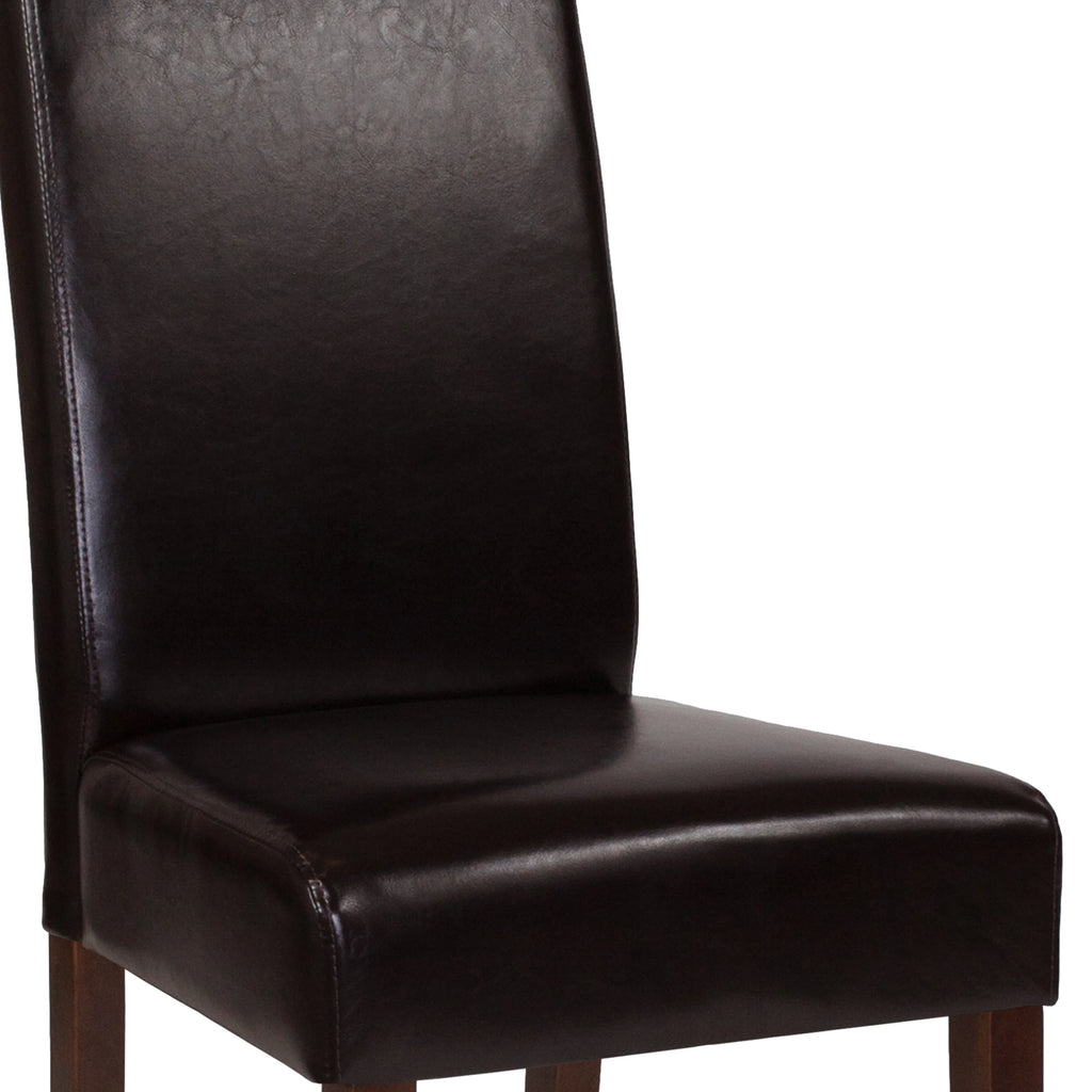 Brown Faux Leather Dining Chair R3474