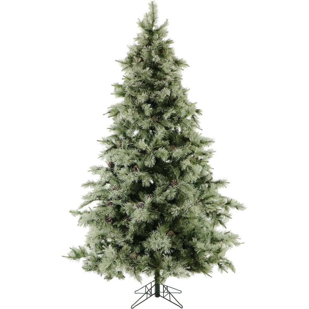 7.5-ft Glistening Pine Tree with Pine Cones and Clear LED Lights R218672