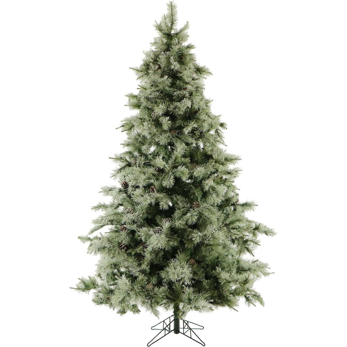7.5-ft Glistening Pine Tree with Pine Cones and Clear LED Lights R218672
