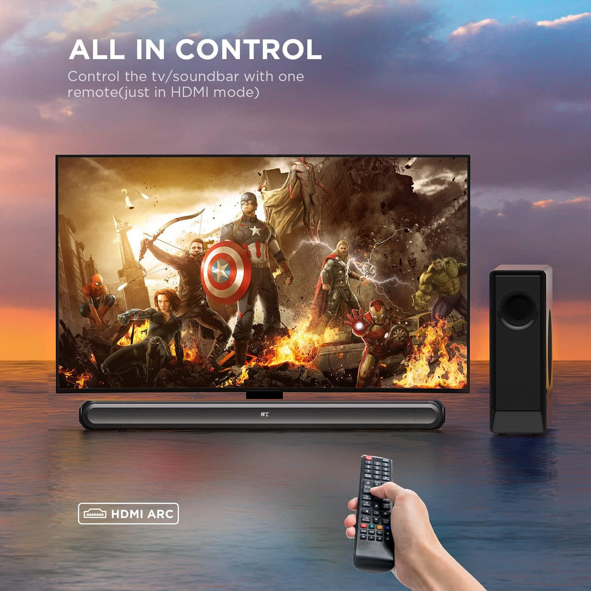 240W 2.1 Sound Bar with 6.5'' Wireless Subwoofer W339747