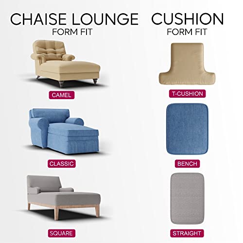 Cream Polyester Chaise Lounge Slipcover Q2098
