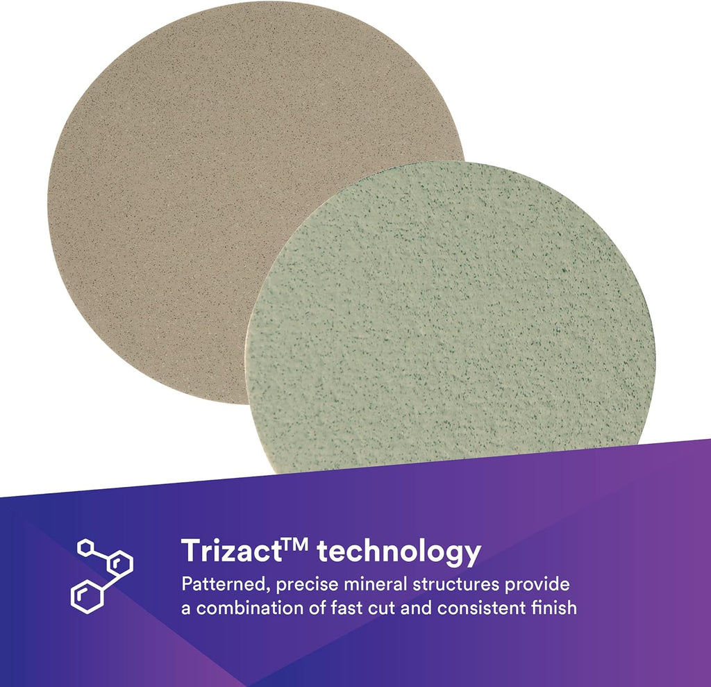 6 in Foam Backing Abrasive Disc, 3000 and 8000 Grade, 10 Discs/Carton Y502610