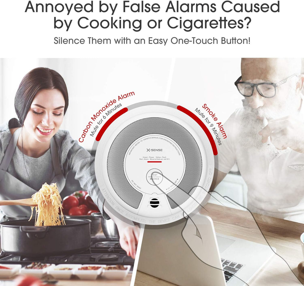 2-in-1 Smoke and Carbon Monoxide Detector Alarm V4281