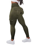 Butt Lifting Leggings with Flap Pockets Cargo Leggings A72308
