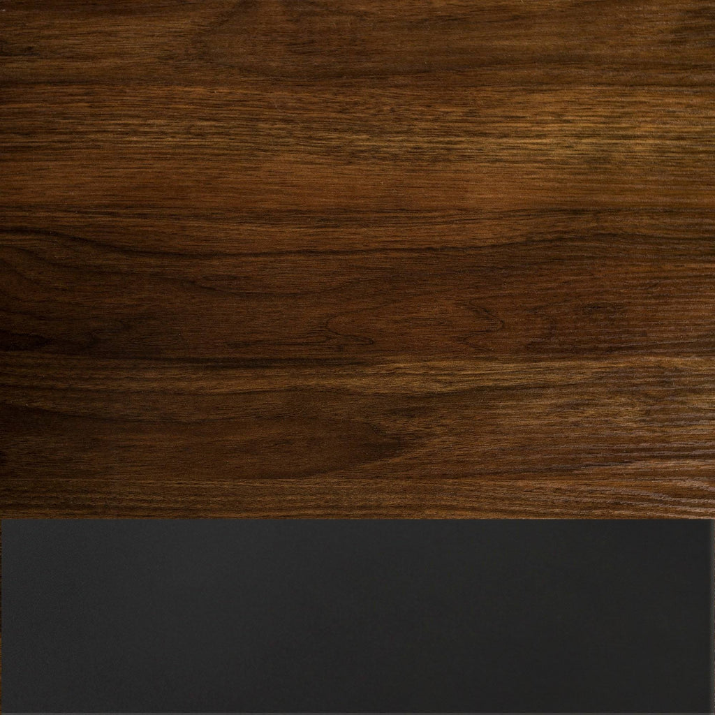 3-Piece X-Frame Entertainment Wall - Dark Walnut / Black Metal X382621