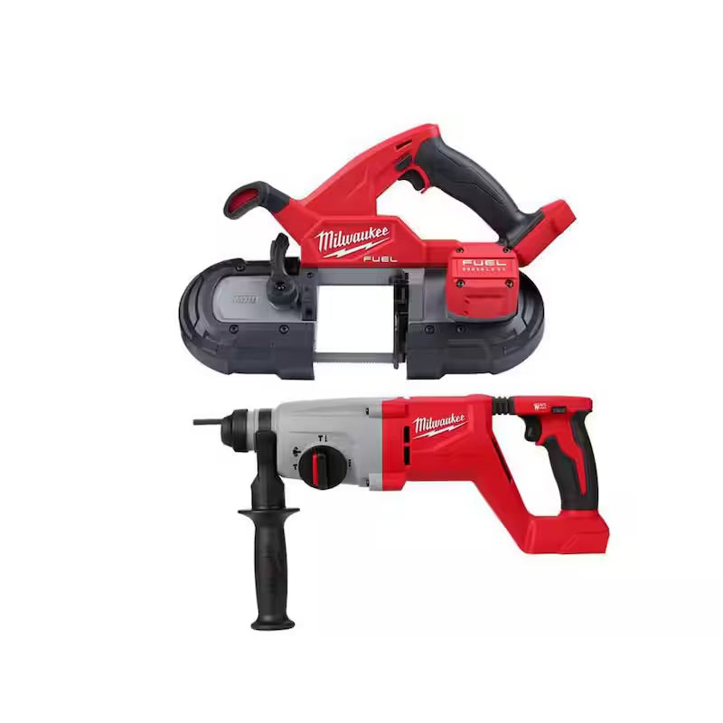 18V Lithium-Ion Brushless Cordless Compact Bandsaw and SDS Plus Rotary Hammer A237191
