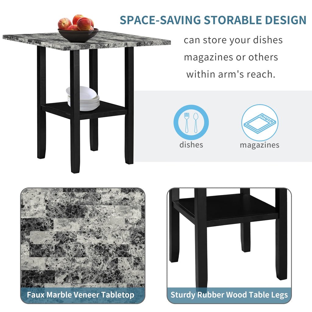 5 Piece Dining Set with 4 Chairs L46251