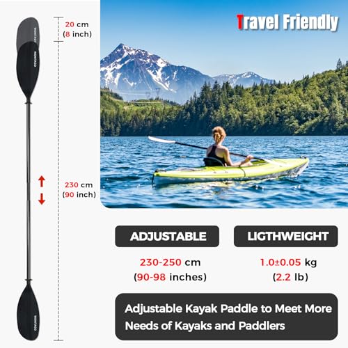 Adjustable Carbon Fiber Kayak Paddle Y2574