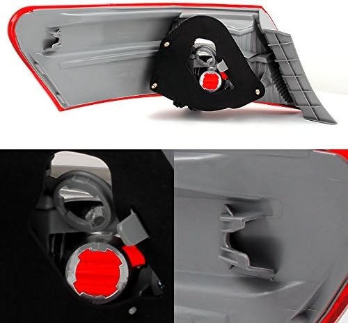 Red Clear Rear Tail Lights Pair B6227