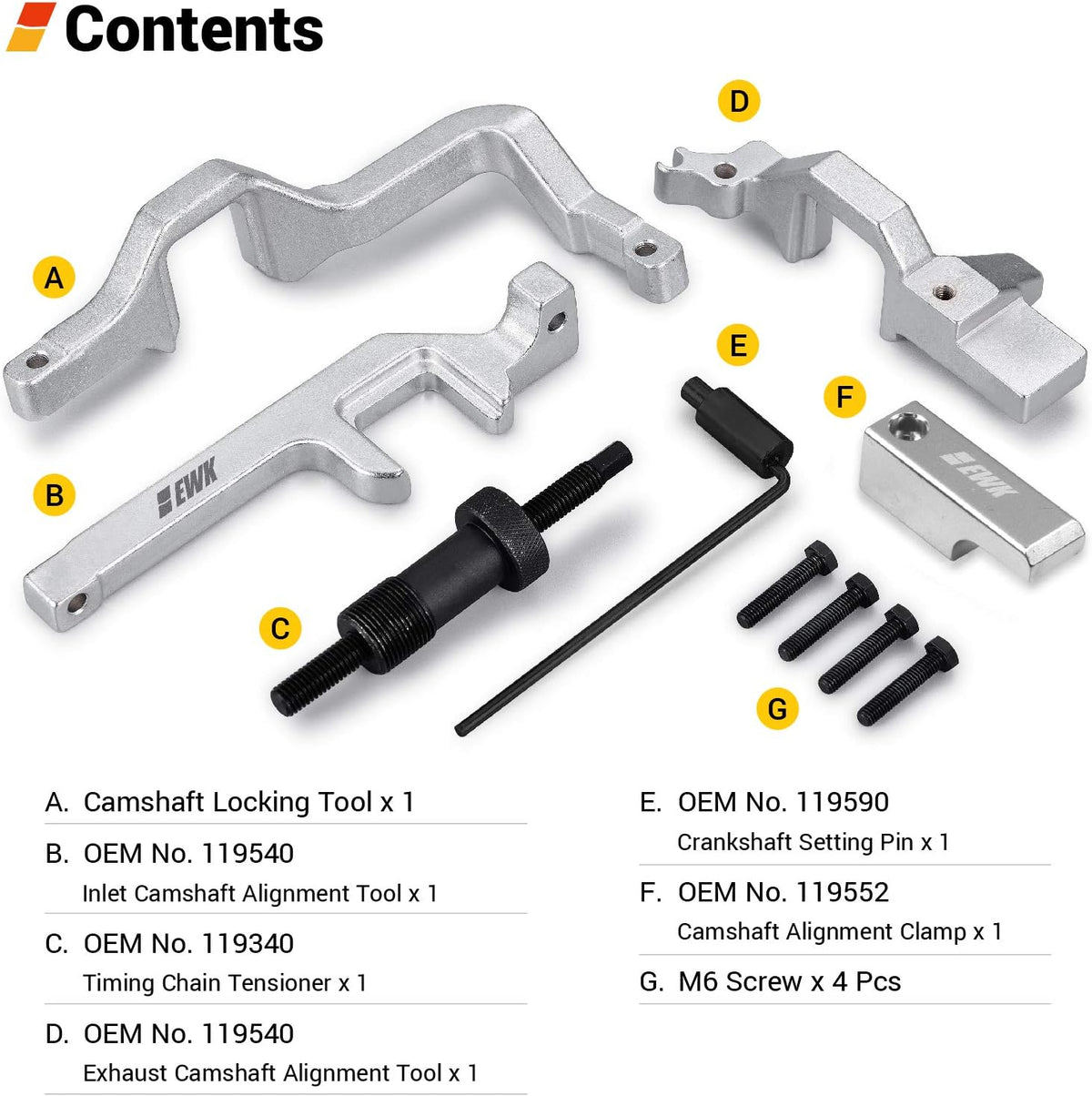 Camshaft Alignment Timing Chain Tool for Mini Cooper N12 N14 R55 R56 Pack of 2 C831