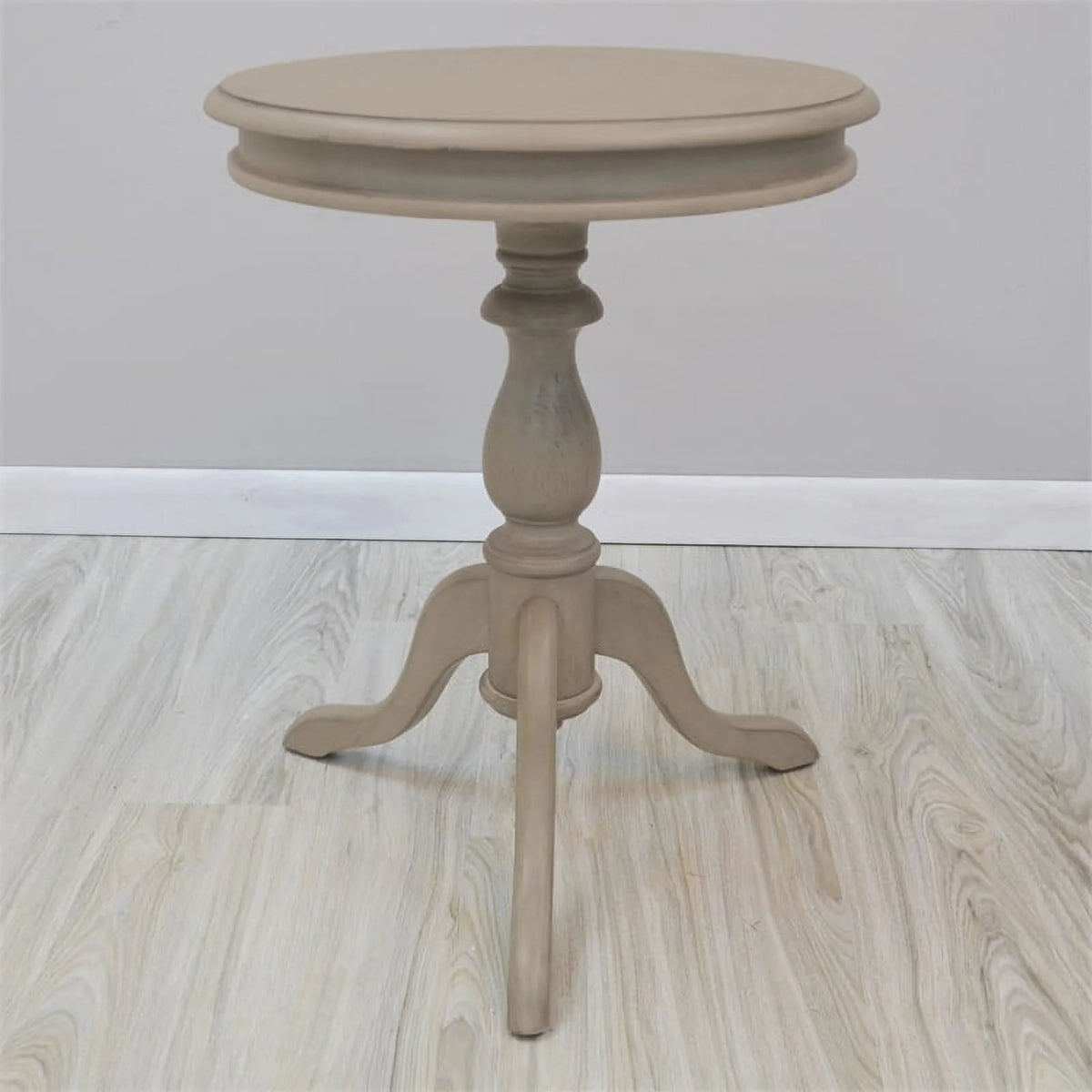 Weather Gray Pedestal Accent Table T6000