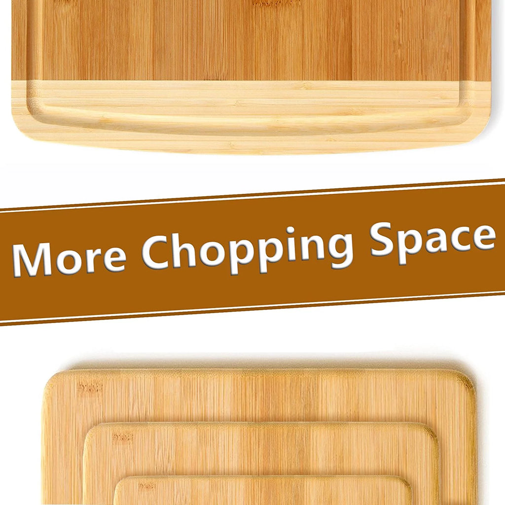 Extra Large Bamboo Cutting Board with Juice Grooves W153