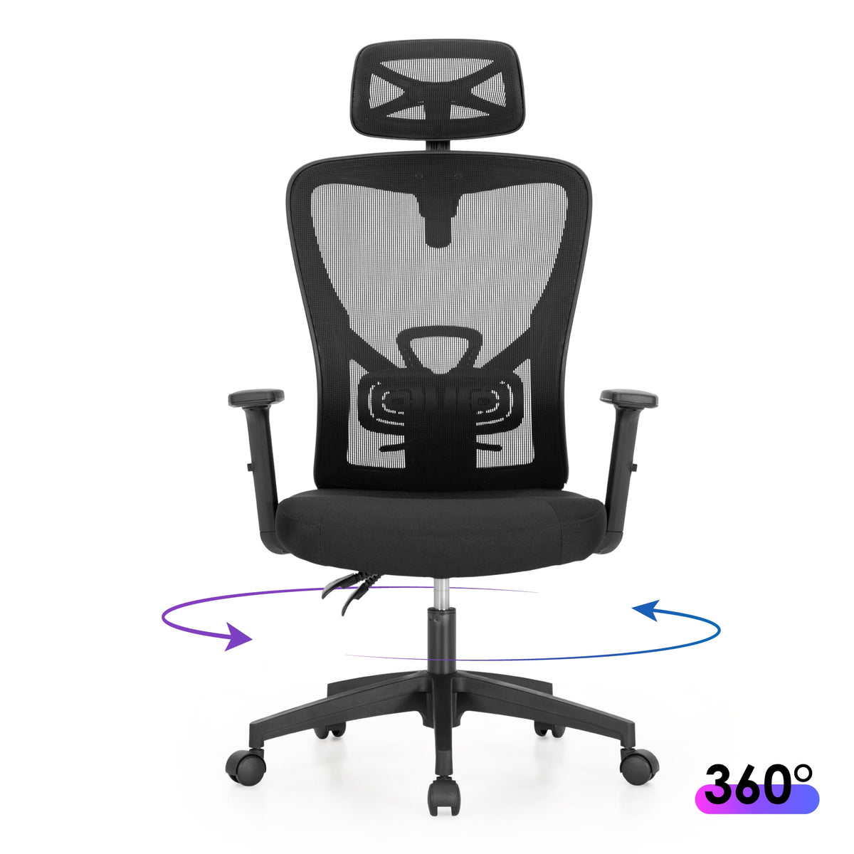 Black High Back Mesh Ergonomic Office Chair V55204
