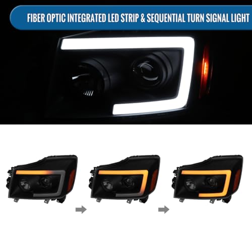 Black Projector Headlights Pair J9670