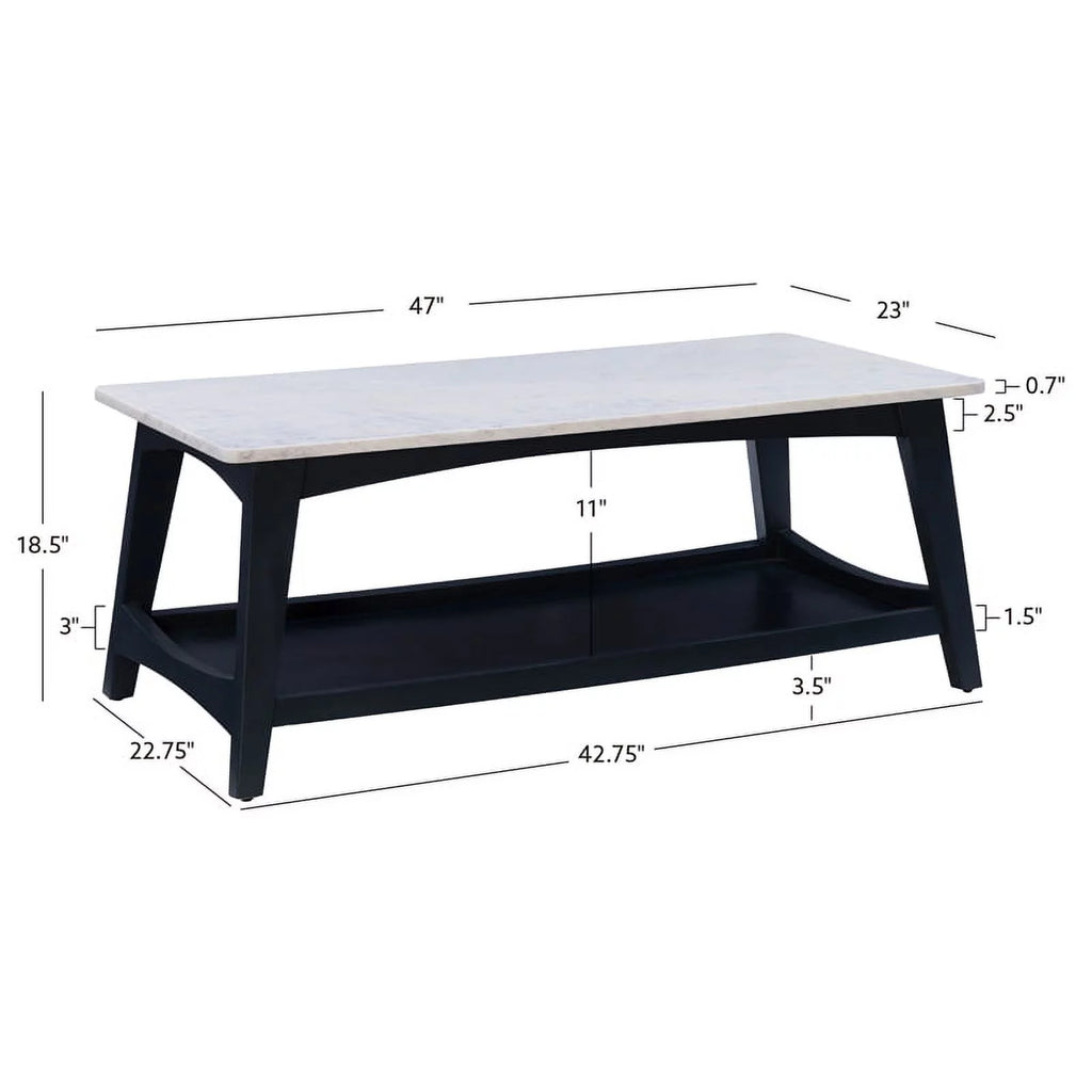 White Marble Top Coffee Table I186532