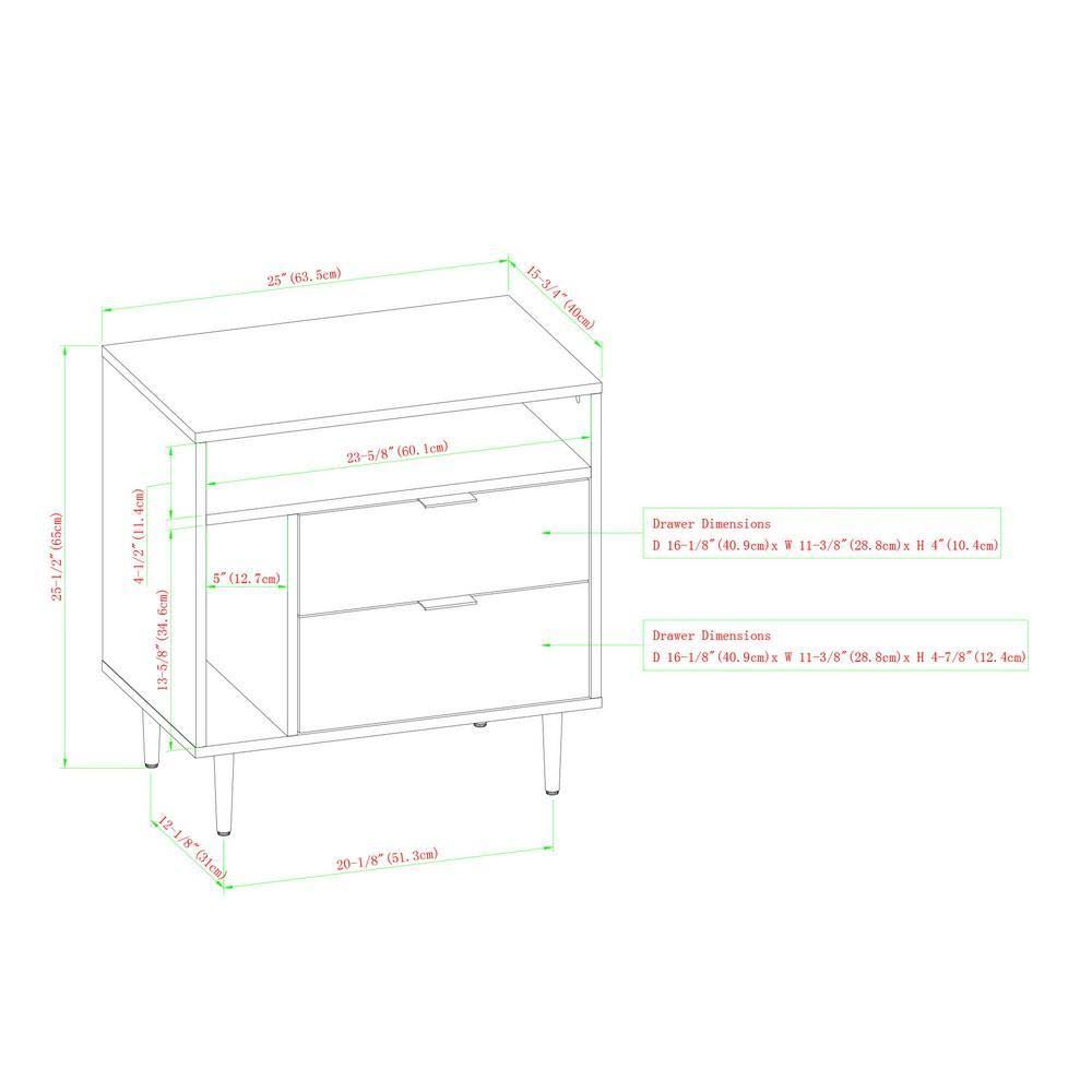 Dark Walnut Storage Side Table Z9730