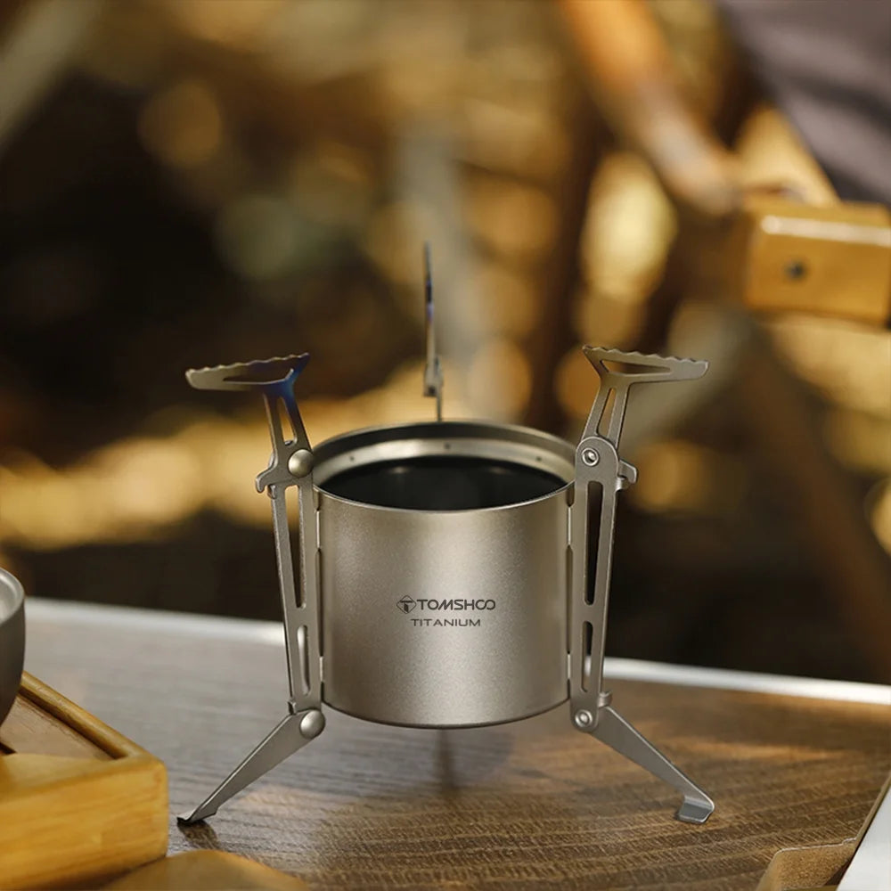 Camping Stove with Lid and Foldable Legs O841516