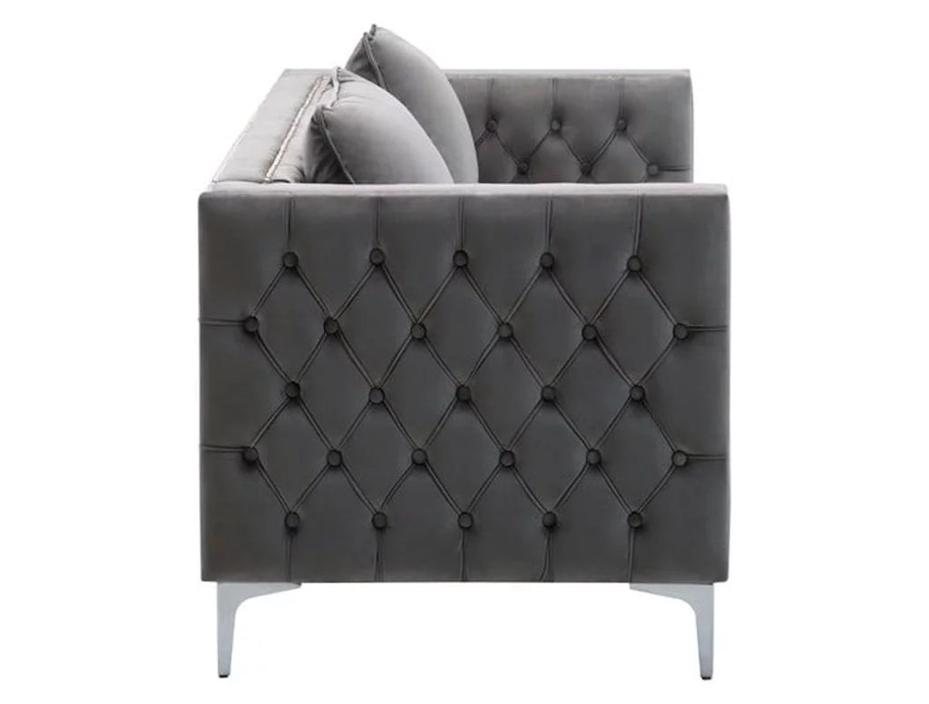 Gray Velvet Sofa Loveseat E467468