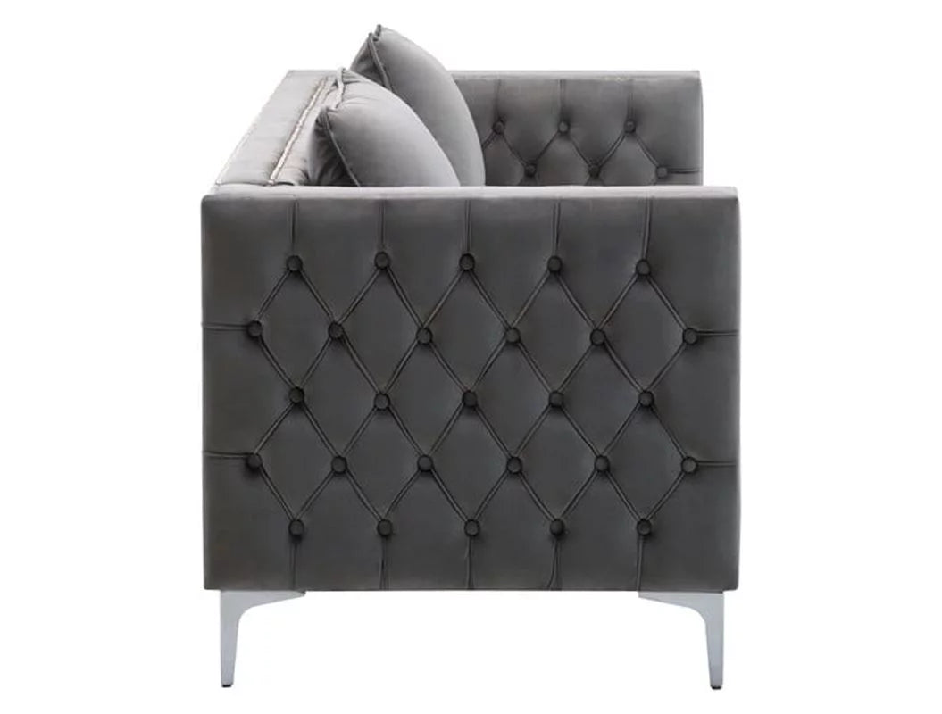Gray Velvet Sofa Loveseat E467468