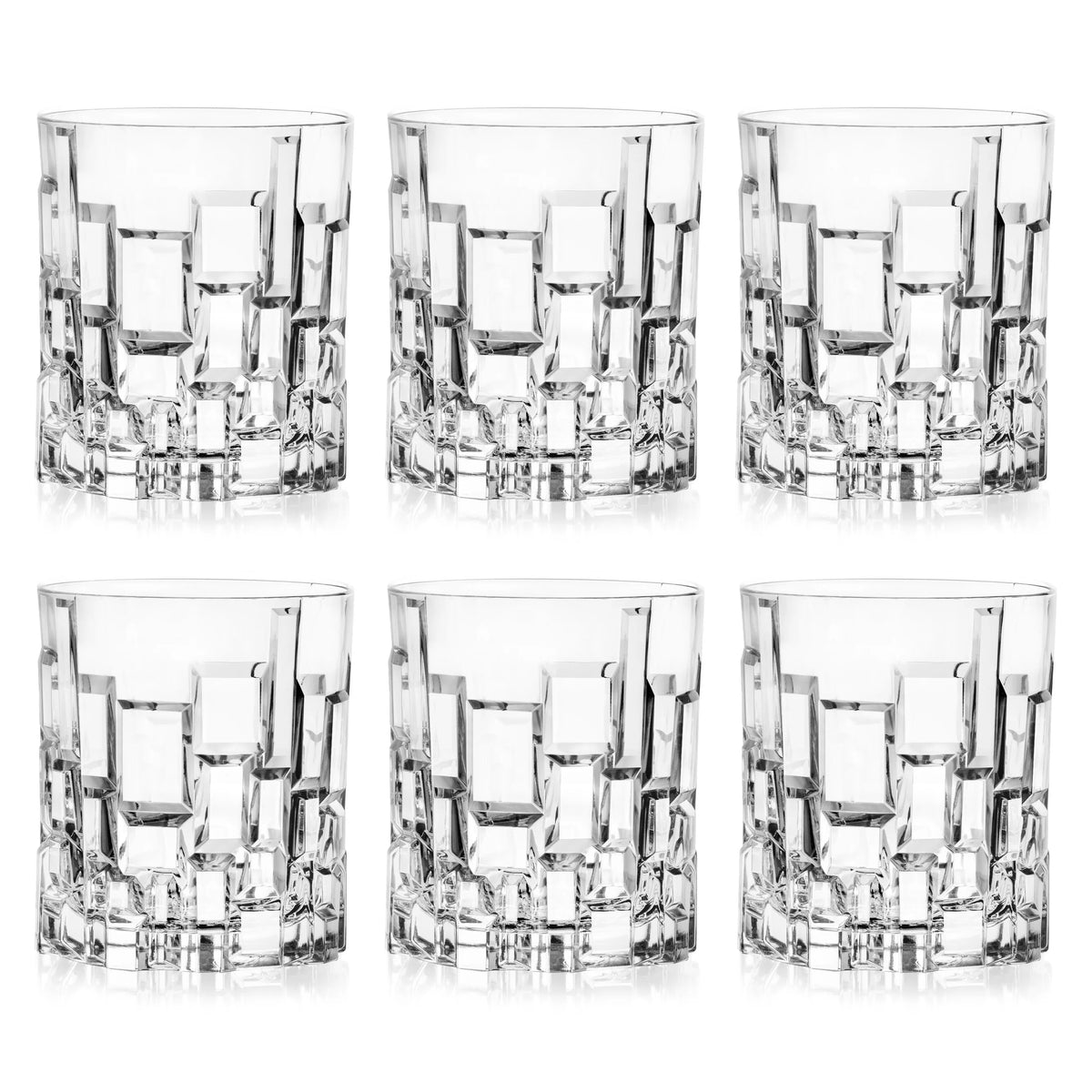 Glass Double Old Fashioned Tumblers 11 oz. Set of 6 C31131
