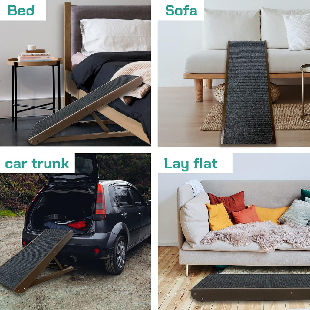 Adjustable Dog Ramp with Traction Mat O638