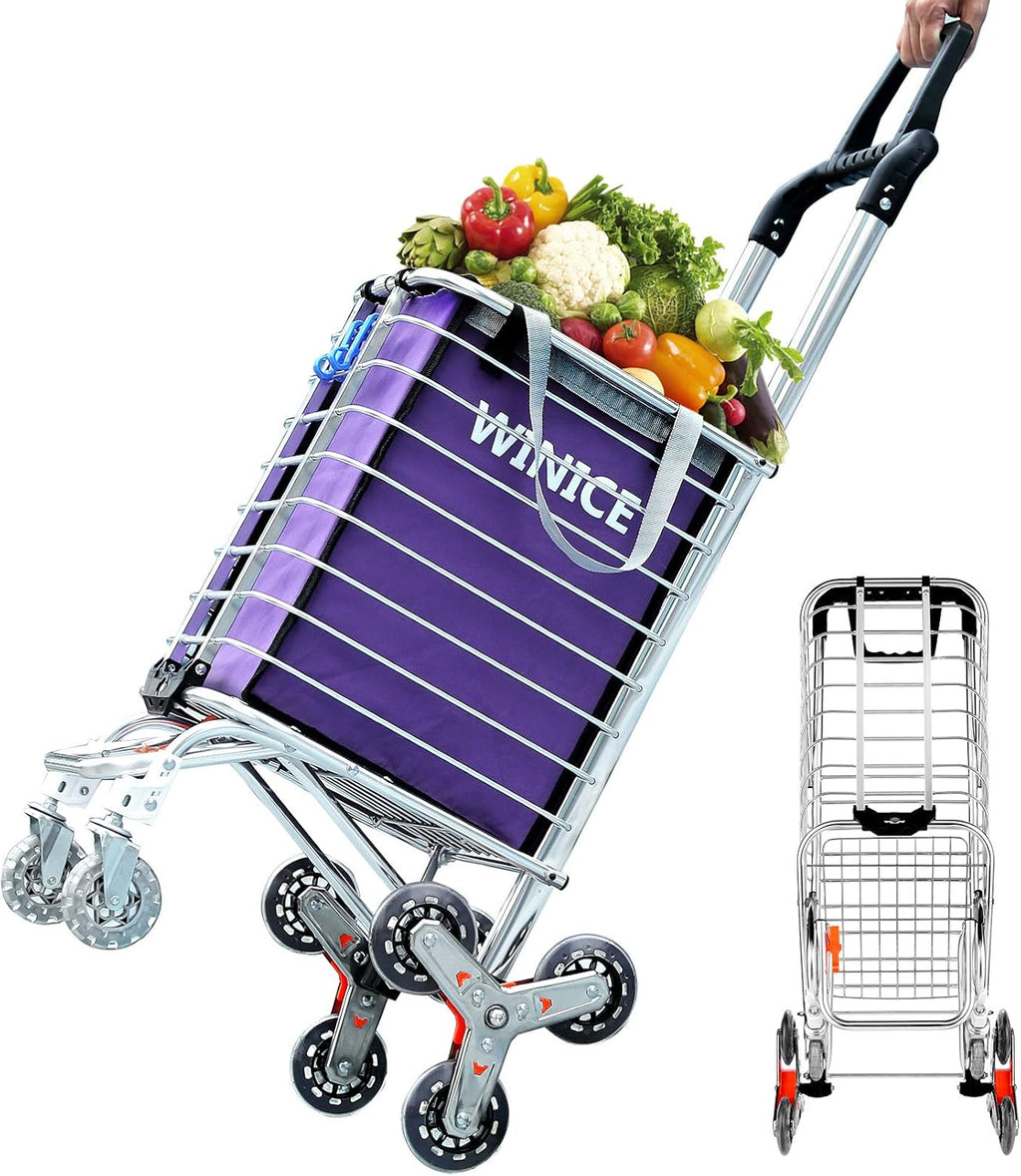 Blue Heavy Duty Stair Climbing Shopping Cart Q893