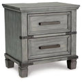 Gray 2 Drawer Nightstand T330