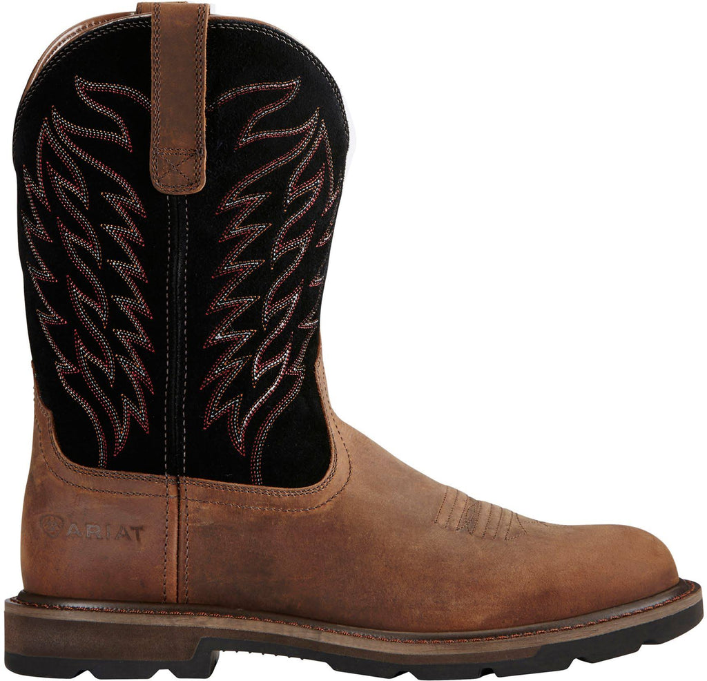 Brown Pull On Work Boots N620
