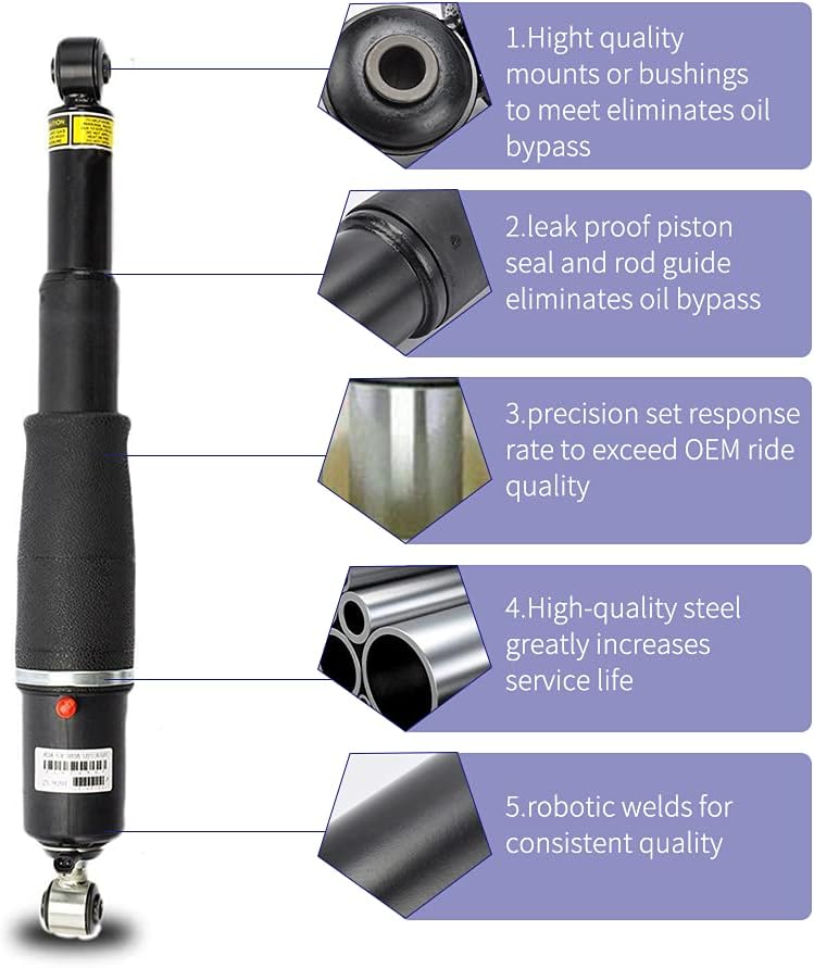 Pair Rear Air Suspension Shock Absorber Struts R1585