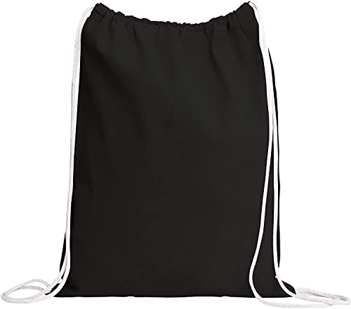 12 Pack Cotton Canvas Drawstring Backpack Bags K9166