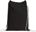 12 Pack Cotton Canvas Drawstring Backpack Bags K9166