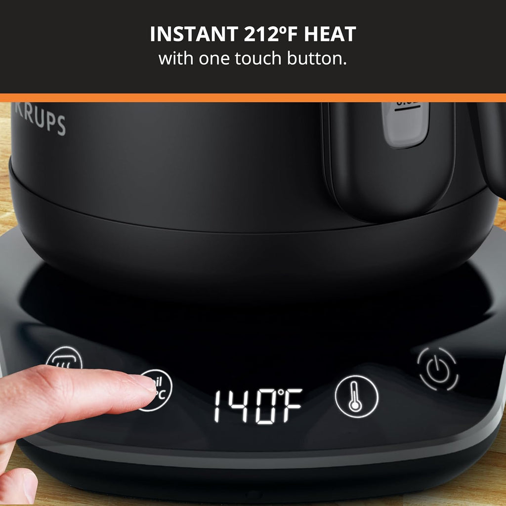 Black Stainless Steel Gooseneck Electric Kettle 1 Liter R65114