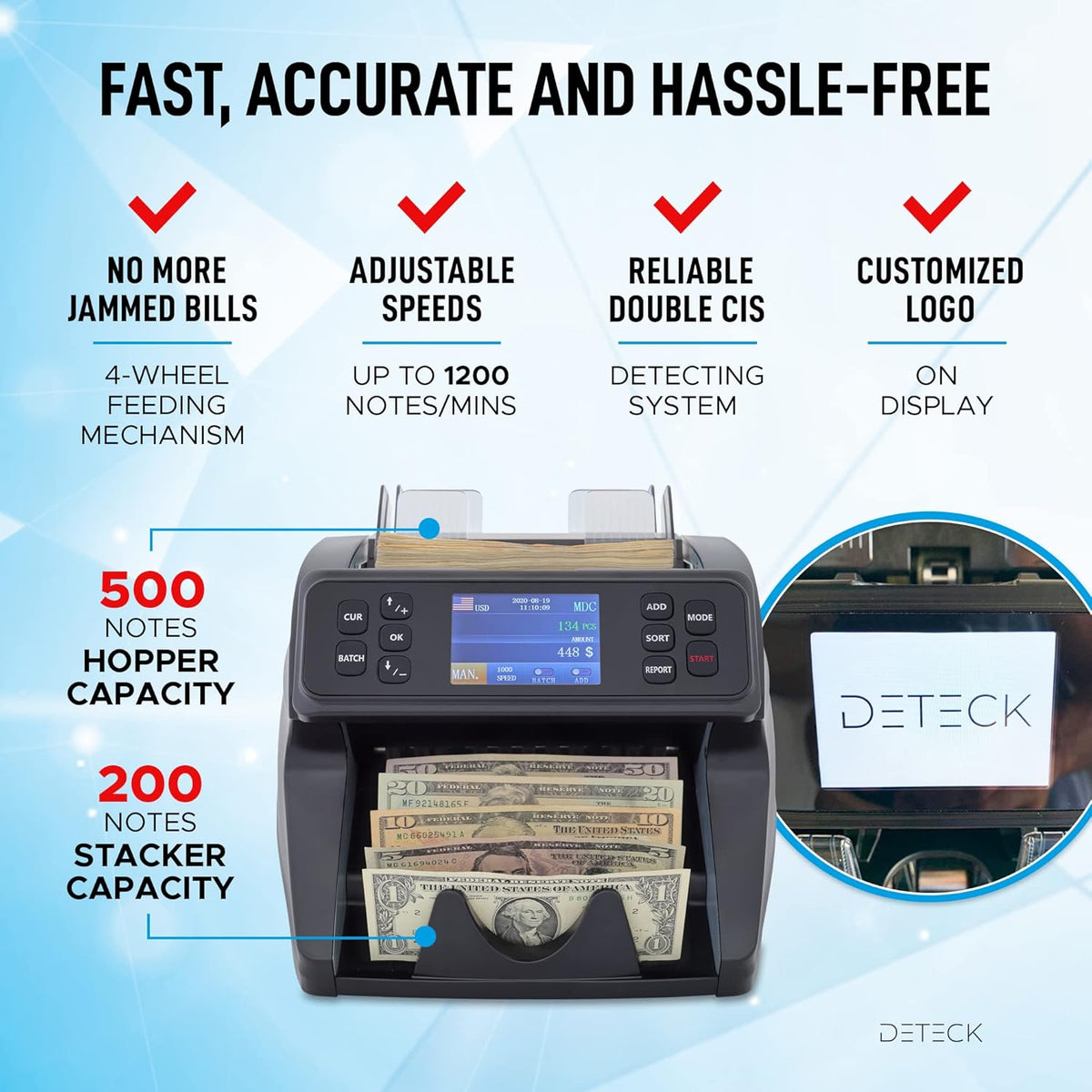 Money Counter Machine Mixed Denomination M833