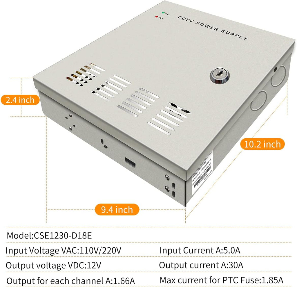 18 Channel CCTV Power Supply Box R32838