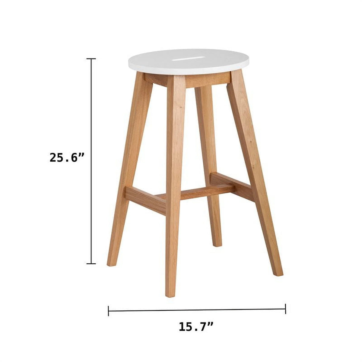 2 Piece Modern Wood Barstool Set G67868